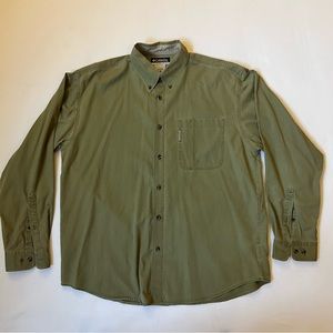 green men’s columbia button up long sleeve
